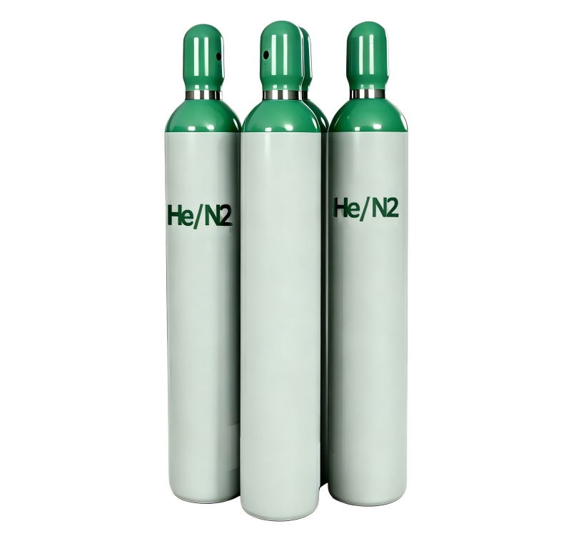 Industrial helium-nitrogen (He-N₂) mixture gas cylinders, 4-pack custom ratio inert gas tanks, China He/N₂ gas supplier for leak detection Industrial helium-nitrogen (He-N₂) mixture gas cylinders, 4-pack custom ratio inert gas tanks, China He/N₂ gas supplier for leak detection
